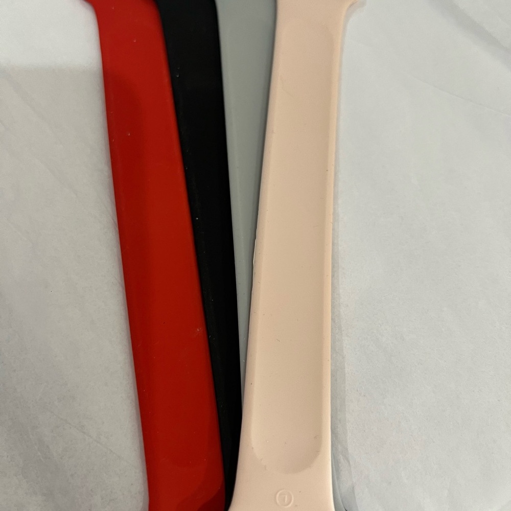 Set of four Silicone Watch Bands in Red, Black, Gray and Pink. JUST REDUCED!!